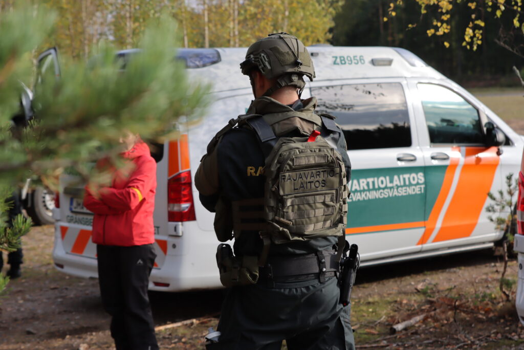 A field exercise on crime prevention at the Border and Coast Guard Academy (Finland)